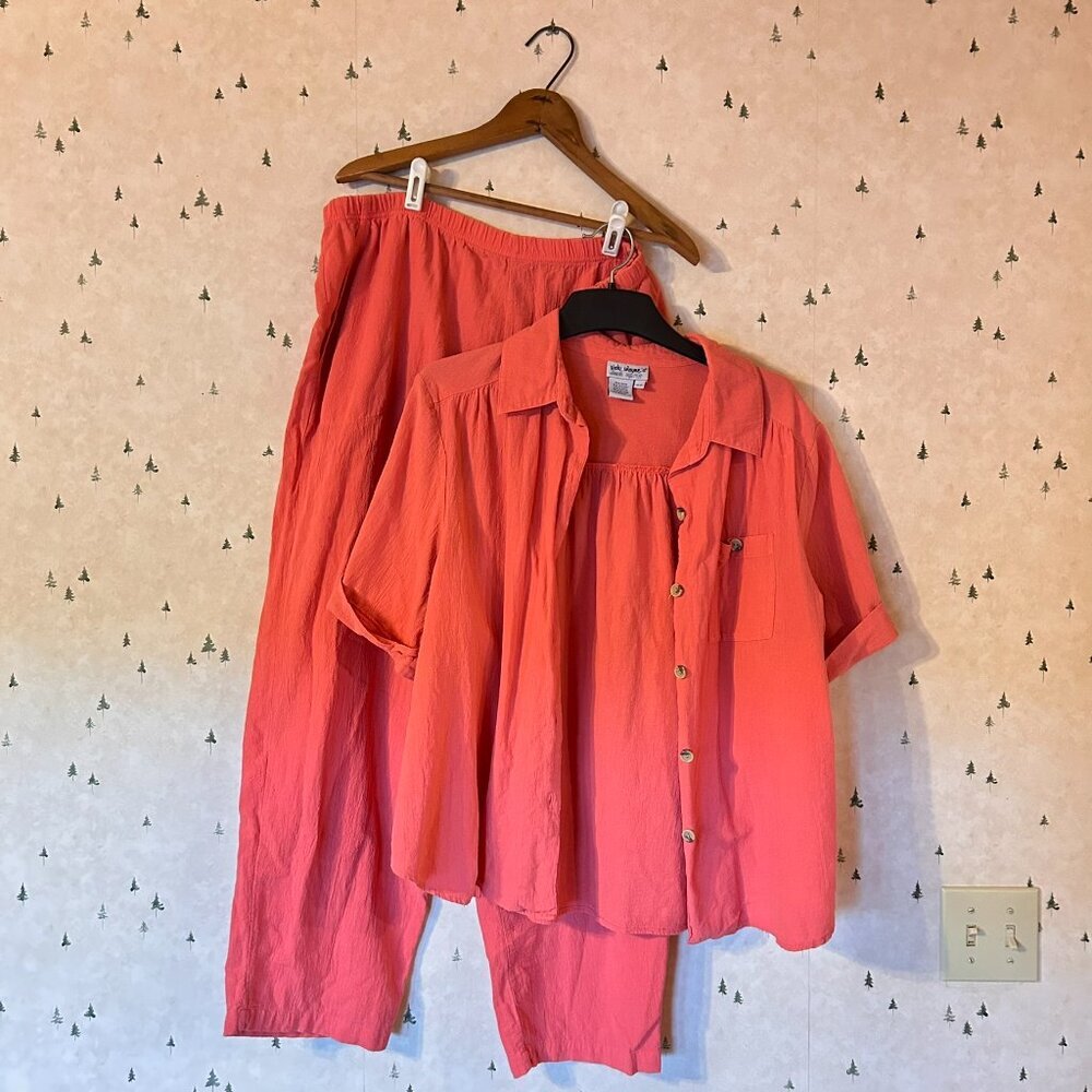 Two Piece Pink Lounge Set, Vicki Wayne's